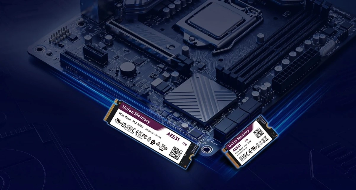 ユニオンメモリ、QLC NAND採用のコンシューマー向けSSD「AE531」を発表