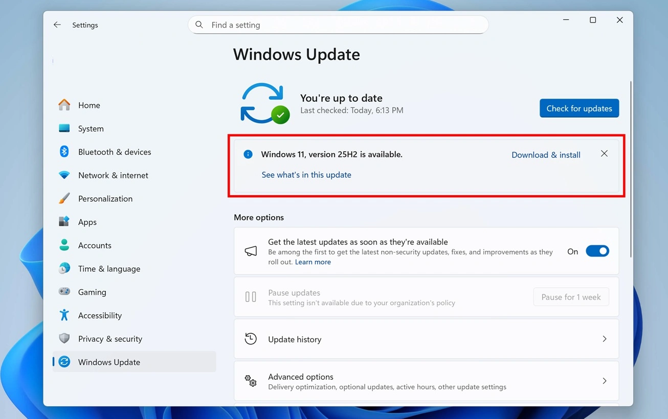 マイクロソフト、Windows 11 25H2の配信を開始