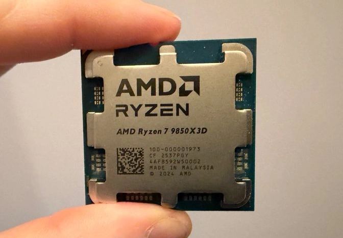 Ryzen 7 9850X3Dの詳細画像がインターネット上に流出