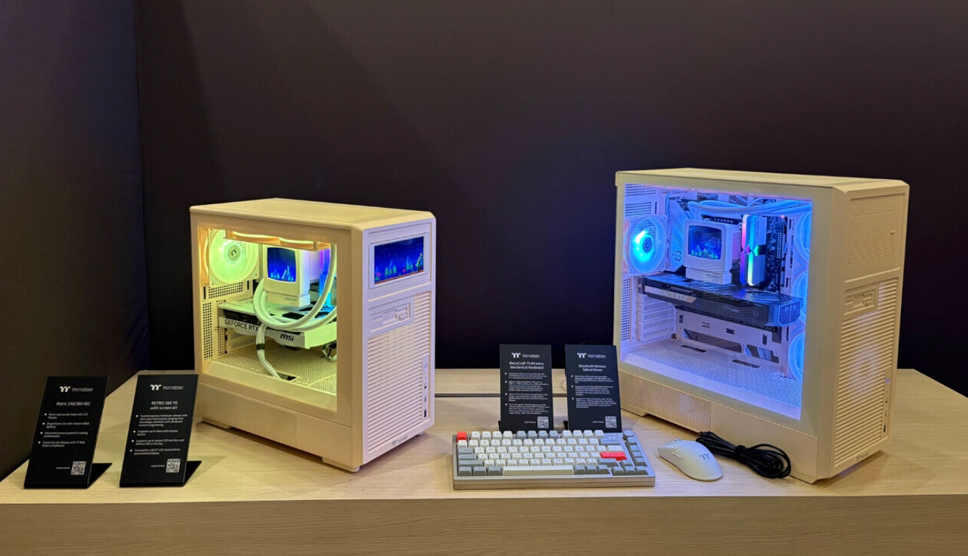Thermaltake、CRTモニターを彷彿とさせるレトロデザインのPCケースと水冷システムをCES 2026で発表