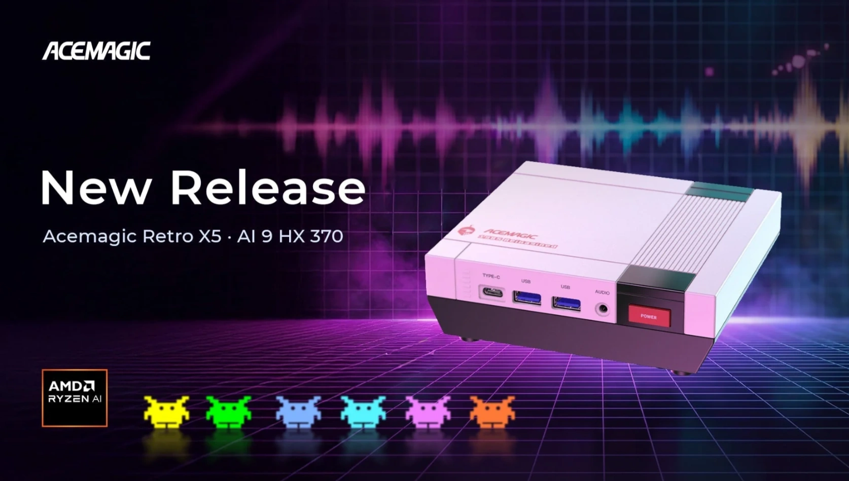 ACEMAGIC、レトロなデザインのミニPC「Retro X5」を発表