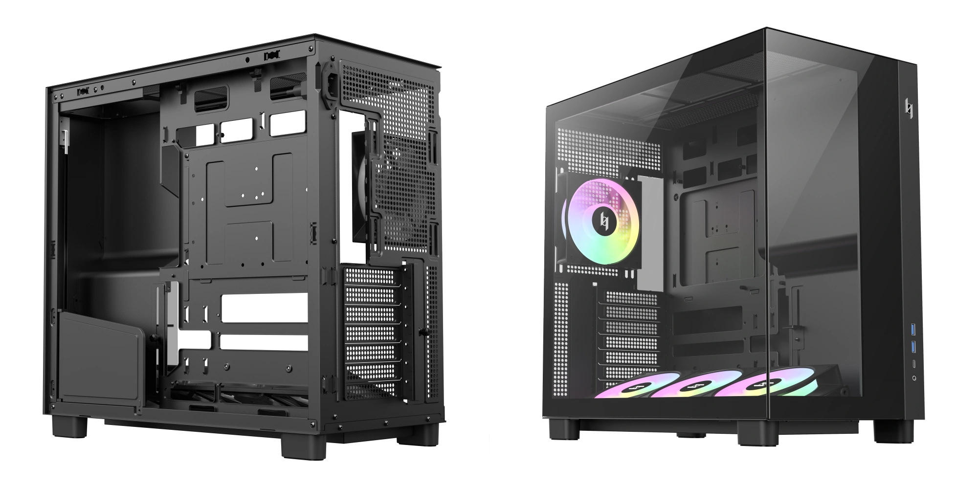 GAMEMAX、背面電源コネクター対応のパノラマガラスPCケース「NEX C53」を発表