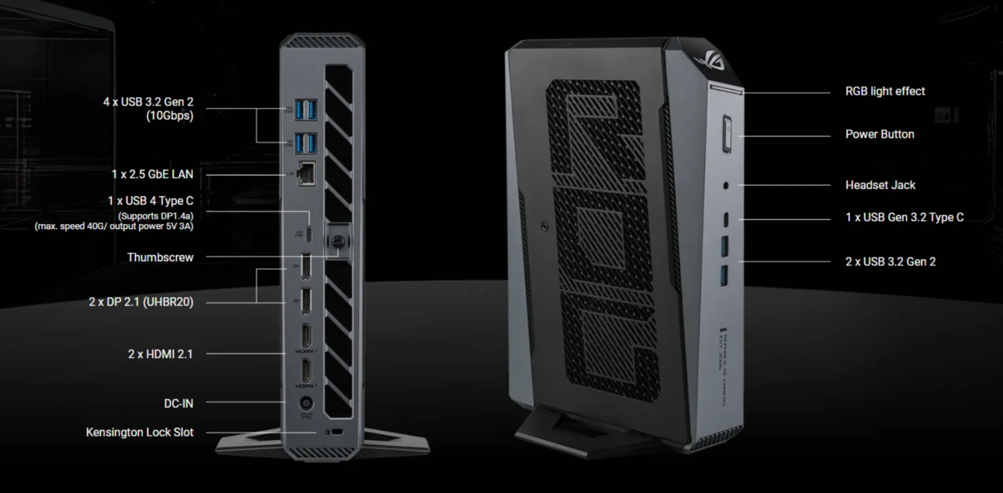 ASUS、Ryzen 9 9955HX3DとRTX 5070搭載のミニPC「ROG GR70」のグローバル版を発表