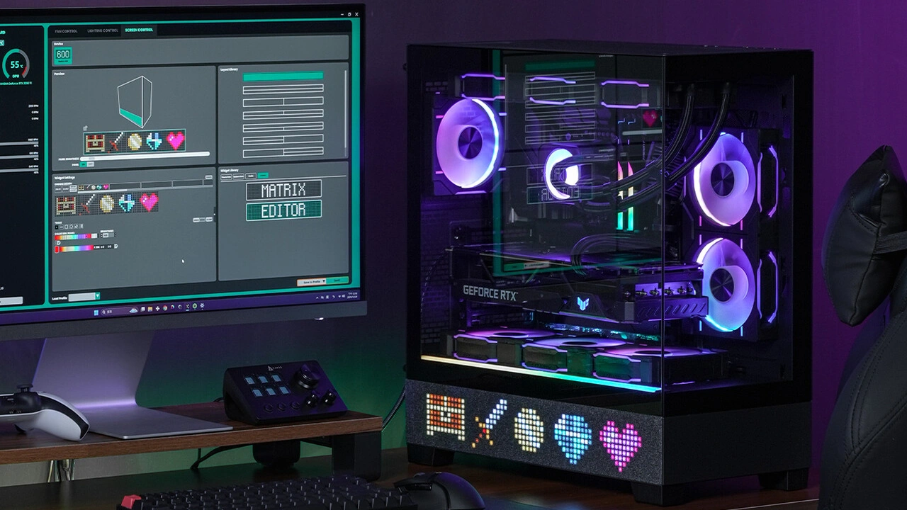 Phanteks、前面にマトリクスLEDパネルを搭載したPCケース「Evolv X2 Matrix」を215ドルで発売